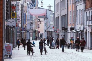 shopping street, pedestrian zone, downtown, people, town, urban, tourism, travel, people, people, people, people, people